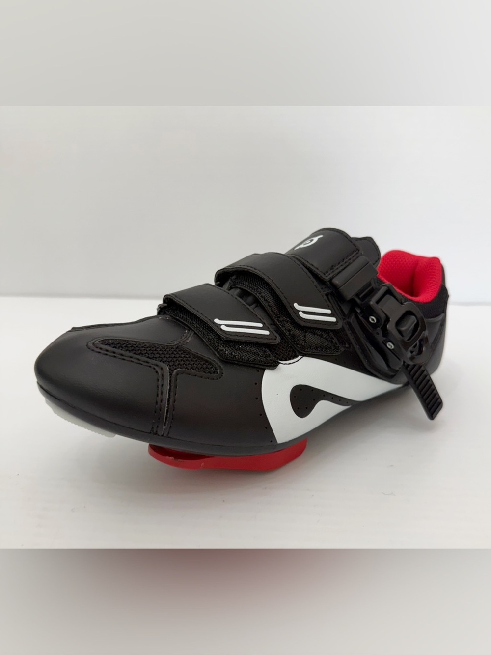 Peloton Cycling Spin Stationary Bike Black White Red Clip In Cleat Shoes Size 38